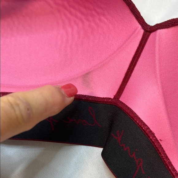 PINK Victoria's Secret Wear Everywhere, Burgundy Lace Animal Print Bra, 36DD - Picture 6 of 10